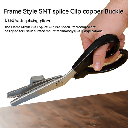 ESOCOO TL60 Black Sawtooth Metal SMT Splice Scissors with Positioning Function