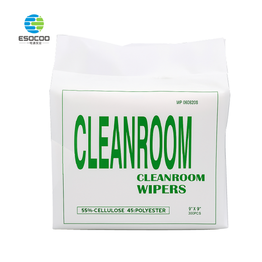 Strong Absorbency Cellulose-Polyester Blend Nonwoven Cleanroom Wipes