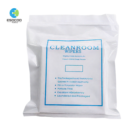 Low Ion Release Wiper 100% Polyester Clenroom Wiping Fabric with High Water Absorption