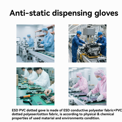 Anti-static dispensing gloves