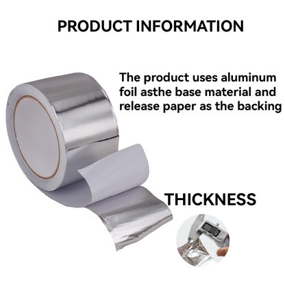 Strong Waterproof Fireproof Heat Resistant Conductive Aluminum Foil Adhesive Tape Trapping Glass Fiber Repair Adhesive Crack Duct Tape Home Renovation Tools