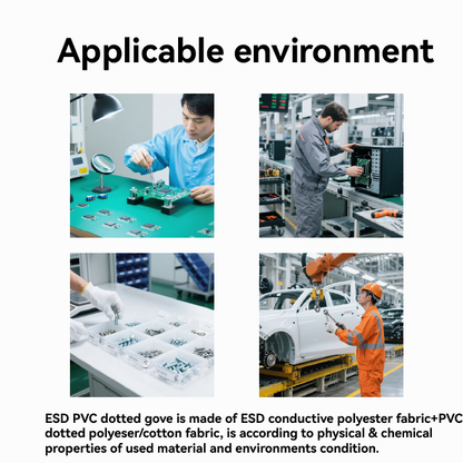 ESD 13G Carbon Fibre Polyester Liner with PU PALM Coating Gloves