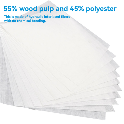 53gsm Nonwoven Cleanroom Wipes-55% Cellulose 45% Polyester, Low Lint & High Absorbent (0604 / 0606 / 0609 / 0612)