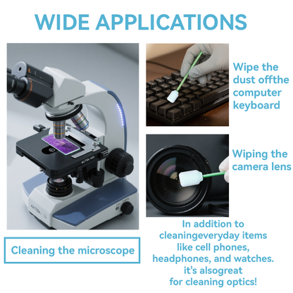 707 Foam Head Green Handle Car Cleaning Cleanroom Swab Flat Square Foam Swab for hard disks, circuit boards, optical lenses, integrated circuits