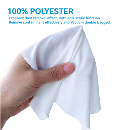 Microfiber Cleanroom Wiper, Soft & Low-Linting Wiping Cloth Fabric