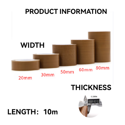 0.18mm Thick PTFE Coated Fiberglass Adhesive Tefloning Tape