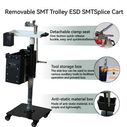 ESOCOO TL80 Removable SMT Trolley ESD SMT Splice Cart