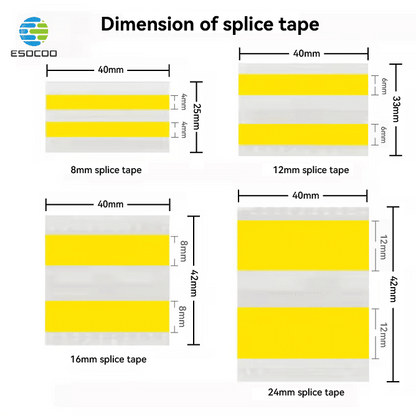 Esocoo-01 Series SMT Double-Sided Splice Tape, High Adhesion, 8–56mm