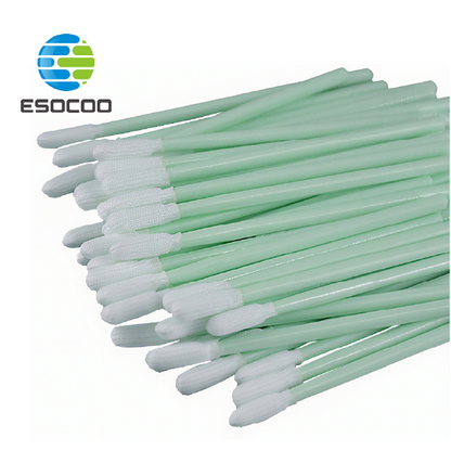 743 Lint Free Green Handle Car Cleaning Cleanroom Swab Flat Square Polyester Swab for hard disks, circuit boards, optical lenses, integrated circuits