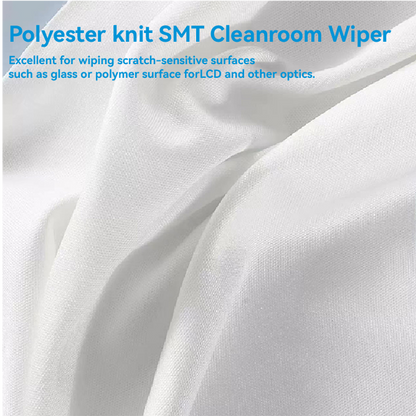 Microfiber Cleanroom Wiper, Soft & Low-Linting Wiping Cloth Fabric