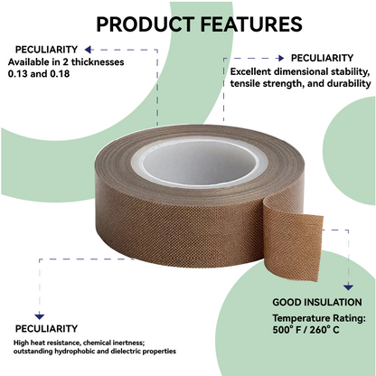 High Temperature Silicone Tapes PTFE Fiberglass Tefloning Adhesive Tape
