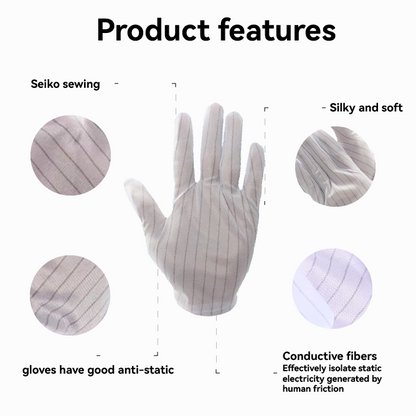 Striped Anti-static gloves