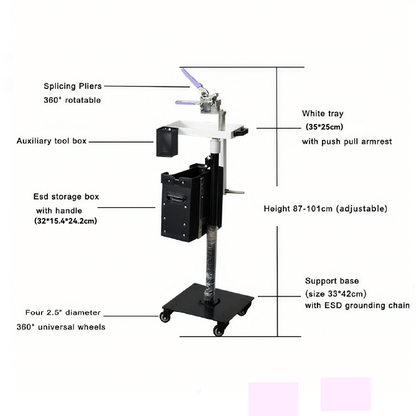 ESOCOO TL80 Removable SMT Trolley ESD SMT Splice Cart