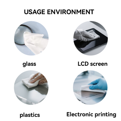 Low Ion Release Wiper 100% Polyester Clenroom Wiping Fabric with High Water Absorption