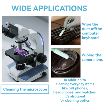 757 Foam Head Green Handle Car Cleaning Cleanroom Swab Round Foam Swab for hard disks, circuit boards, optical lenses, integrated circuits
