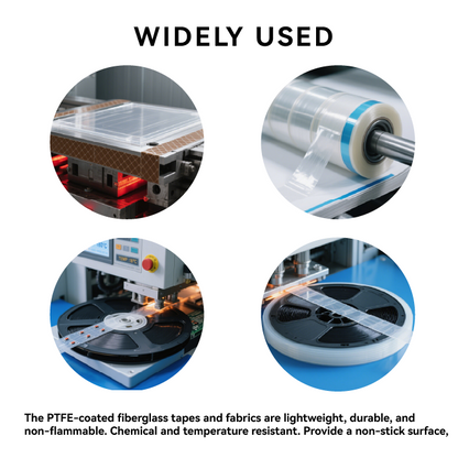 0.18mm Thick PTFE Coated Fiberglass Adhesive Tefloning Tape