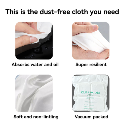 Microfiber Cleanroom Wiper, Soft & Low-Linting Wiping Cloth Fabric
