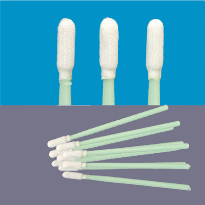 743 Lint Free Green Handle Car Cleaning Cleanroom Swab Flat Square Polyester Swab for hard disks, circuit boards, optical lenses, integrated circuits